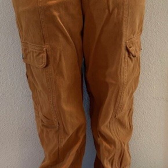 Billabong SIZE 29 womens Carhartt-style cargo utility pants rugged fashion RUST - Picture 3 of 5